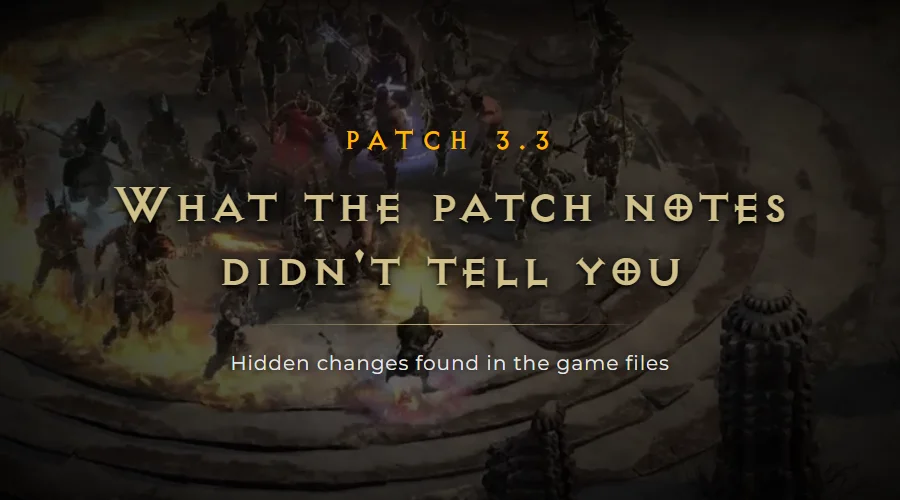 Diablo 2 Resurrected patch 3.3 hidden changes found in the game files