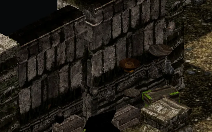 Costdownkevin chalk stick figure on a wall in Disused Fane, Diablo 2 Resurrected HD