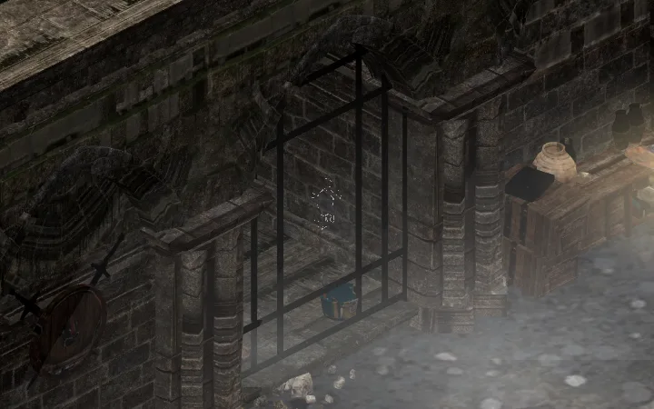 Costdownkevin chalk stick figure on a wall in Jail, Diablo 2 Resurrected HD
